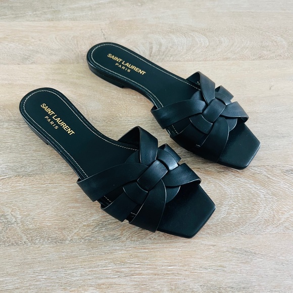 YSL Tribute Nu Pieds Slide Sandal - Picture 1 of 13